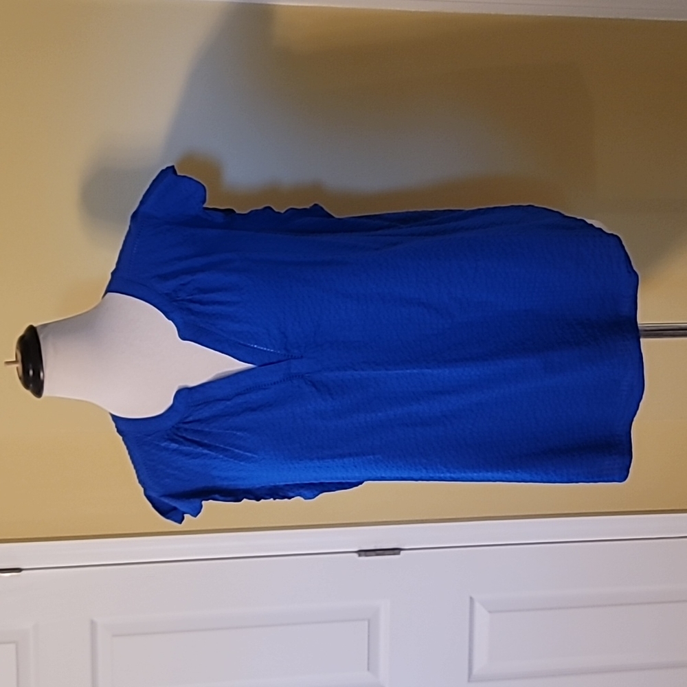 Textured Blue Top